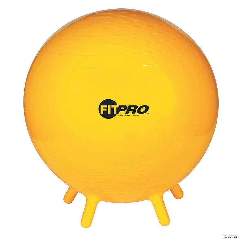 Champion Sports FitPro Ball with Stability Legs, 65cm, Yellow Image