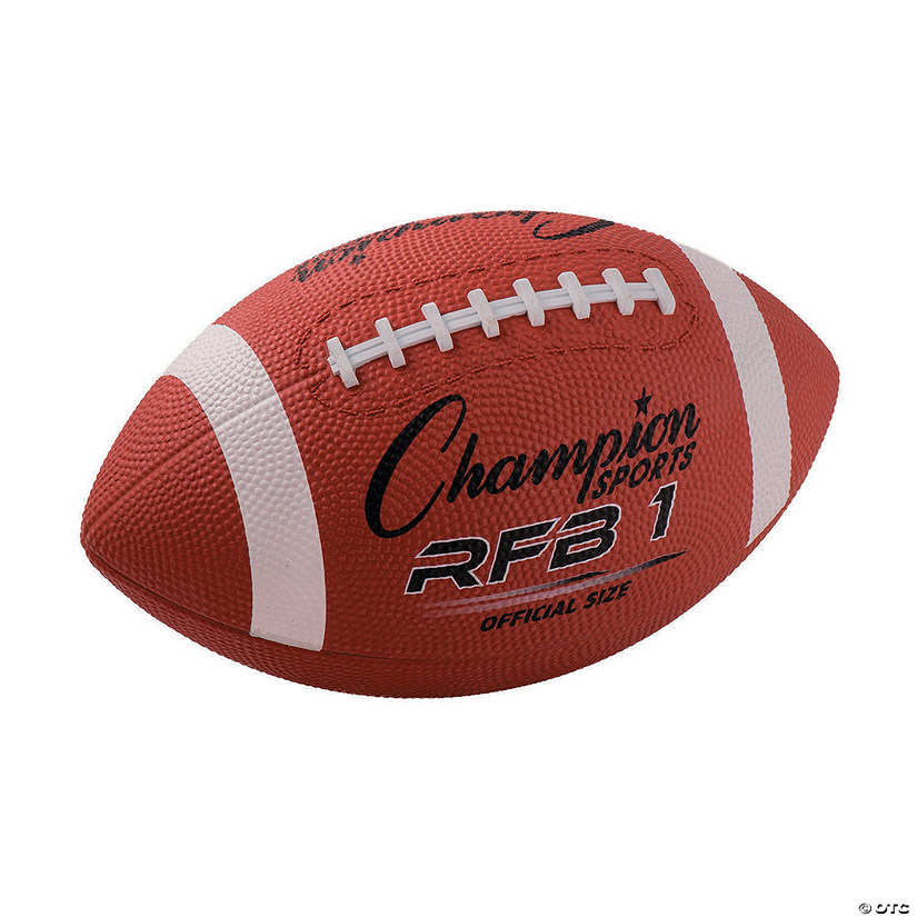 Champion Sports Official Size Rubber Football, Set of 2 Image