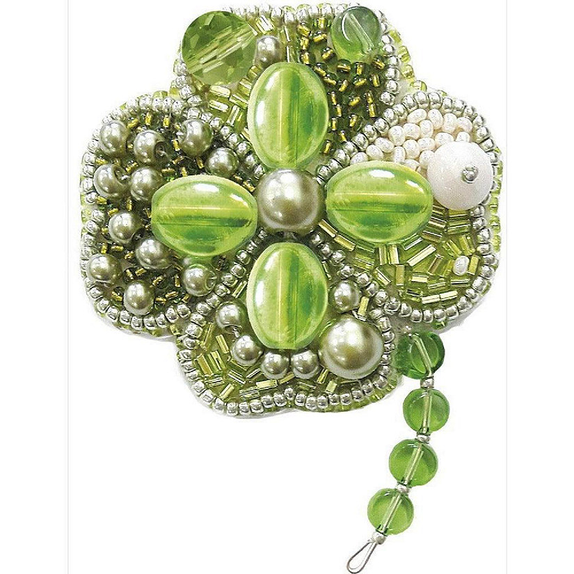 Charivna Mit BP-186C Beadwork kit for creating brooch Crystal Art "Symbol of luck" Image