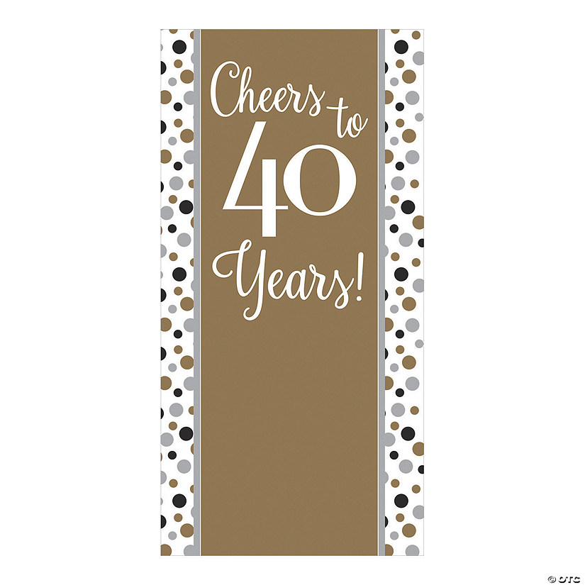 Cheers to 40 Years Backdrop Banner Image