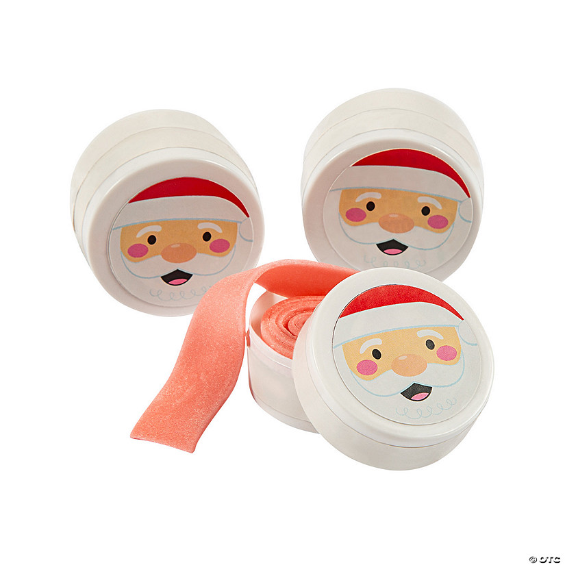 Cheery Santa Roll Tape Gum - 12 Pc. Image