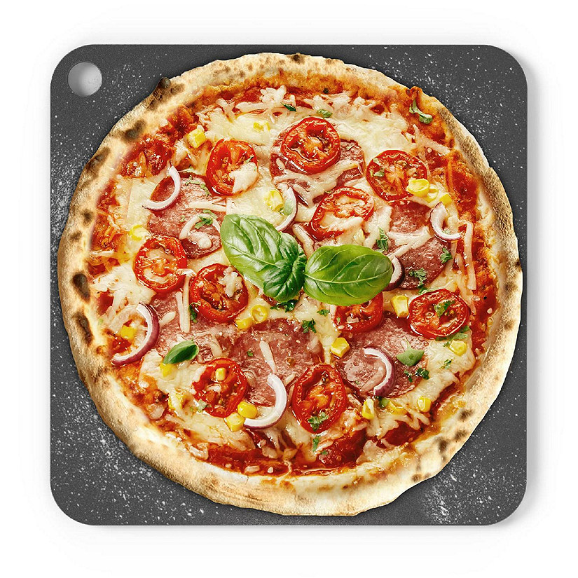 Chef Pomodoro - 13 x 13 x &#188;" Pizza Steel for Oven or BBQ Grill, High Quality and Durable Carbon Steel, 12 Image