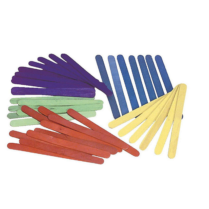 Chenile Kraft 085959 Wood Non-Toxic Craft Stick- 4.5 x 0.37 x 0.5 In- Assorted Color- Pack 1000 Image