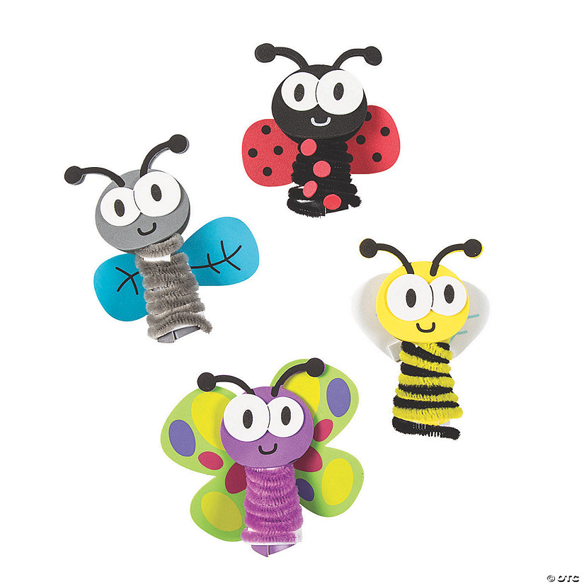 Chenille Bug Finger Puppet Craft Kit - Makes 12 Image