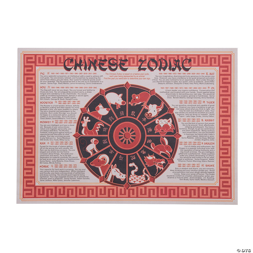 Chinese New Year Placemats - 12 Pc. Image