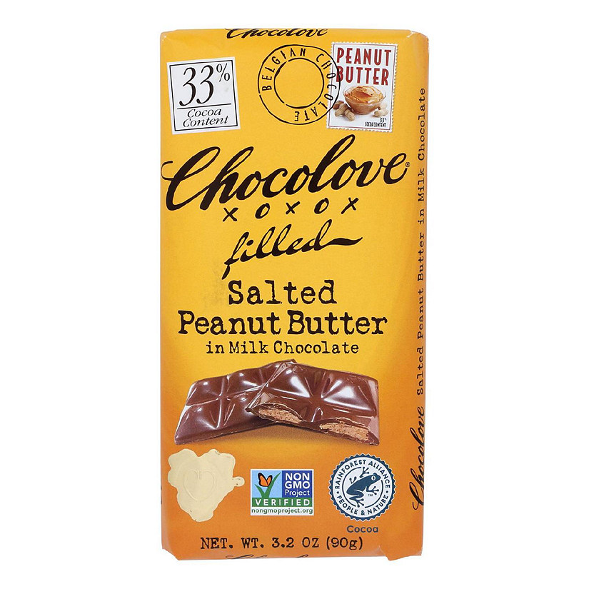 Chocolove - Bar Salt Peanut Butter Fld Milk Chocolate - Case of 10-3.2 OZ Image