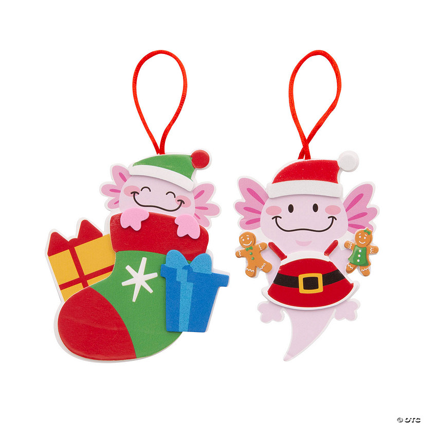 Christmas Axolotl Ornament Craft Kit - Makes 12 Image