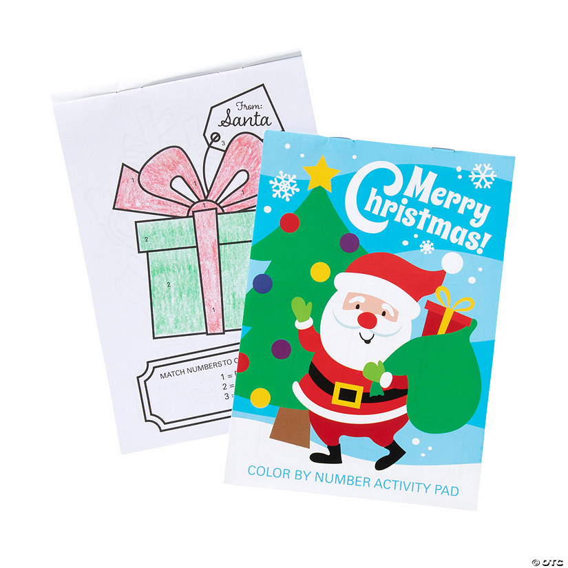 Christmas Color by Number Activity Books - 24 Pc. Image