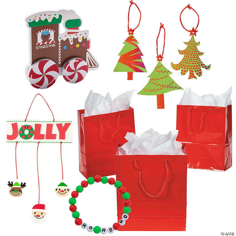 Christmas Crafts with Gift Bag Giveaway Kit for 24 Image