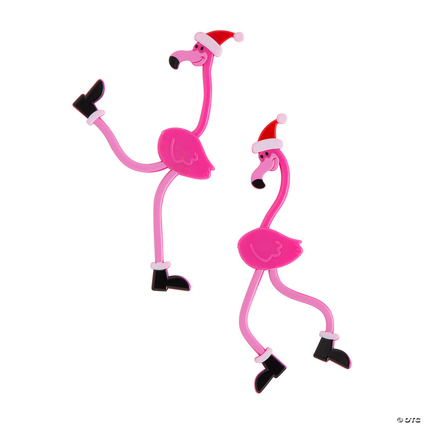 Christmas Flamingo Bendables - 24 Pc. Image