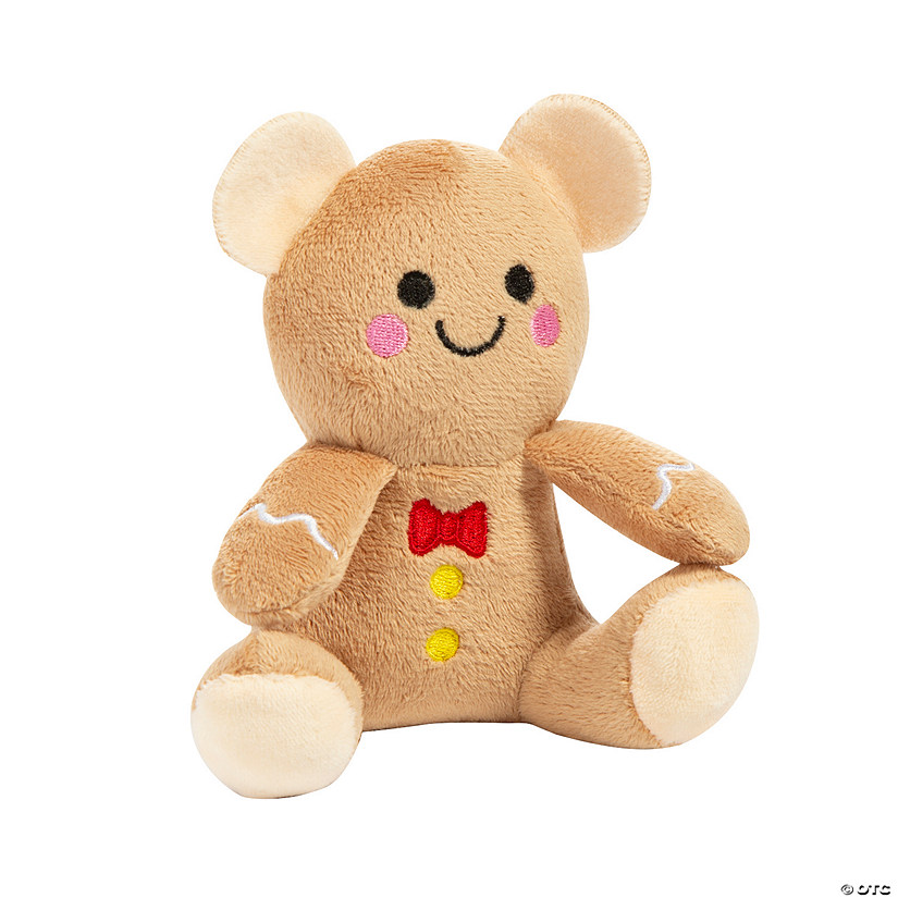 Christmas Gingerbread Stuffed Teddy Bears - 12 Pc. Image