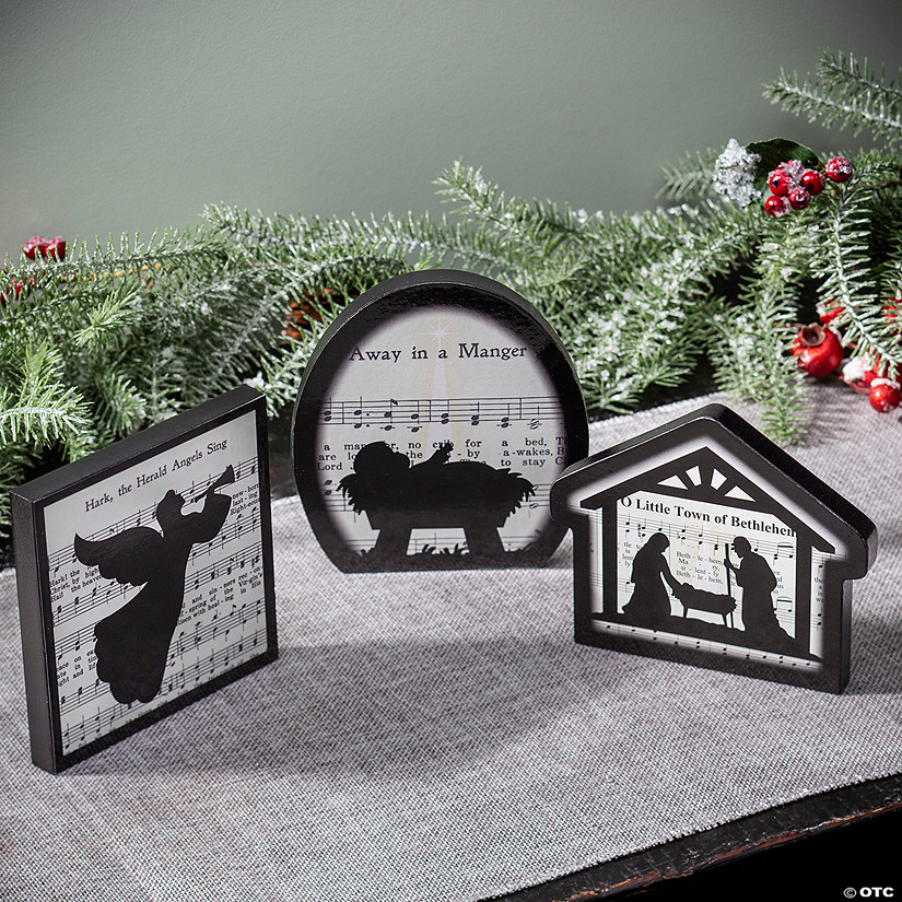 Christmas Hymn Tabletop Decorations - 3 Pc. Image