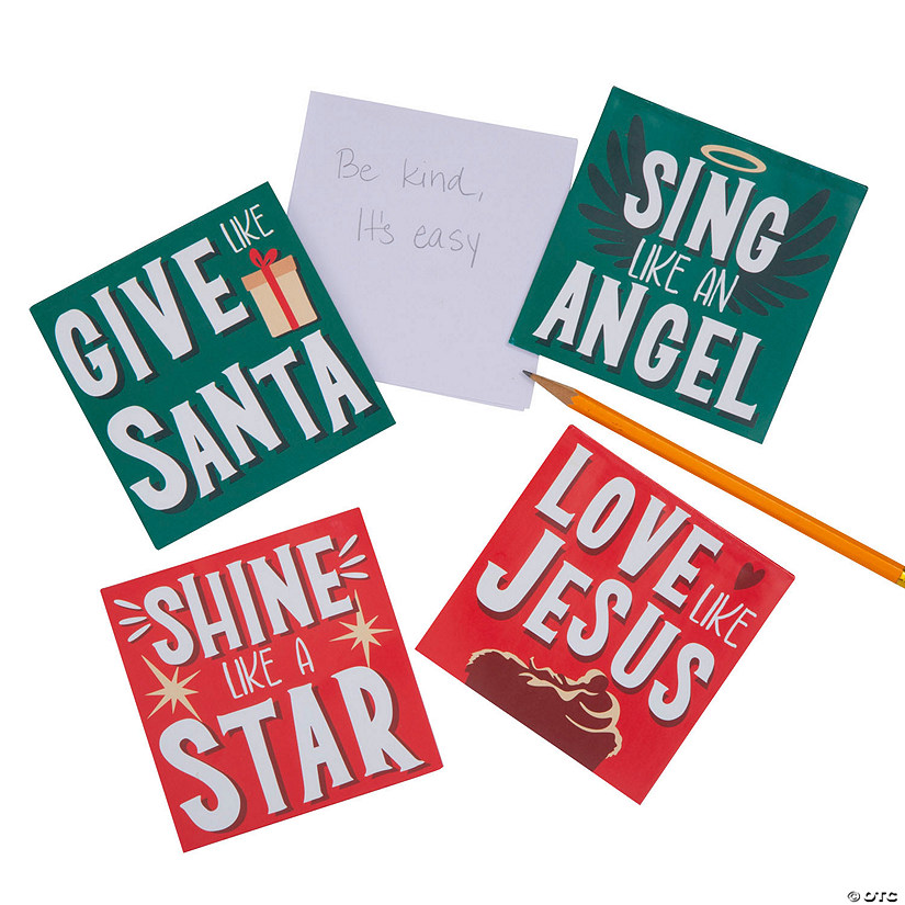 Christmas Inspirational Message Notepads - 24 Pc. Image