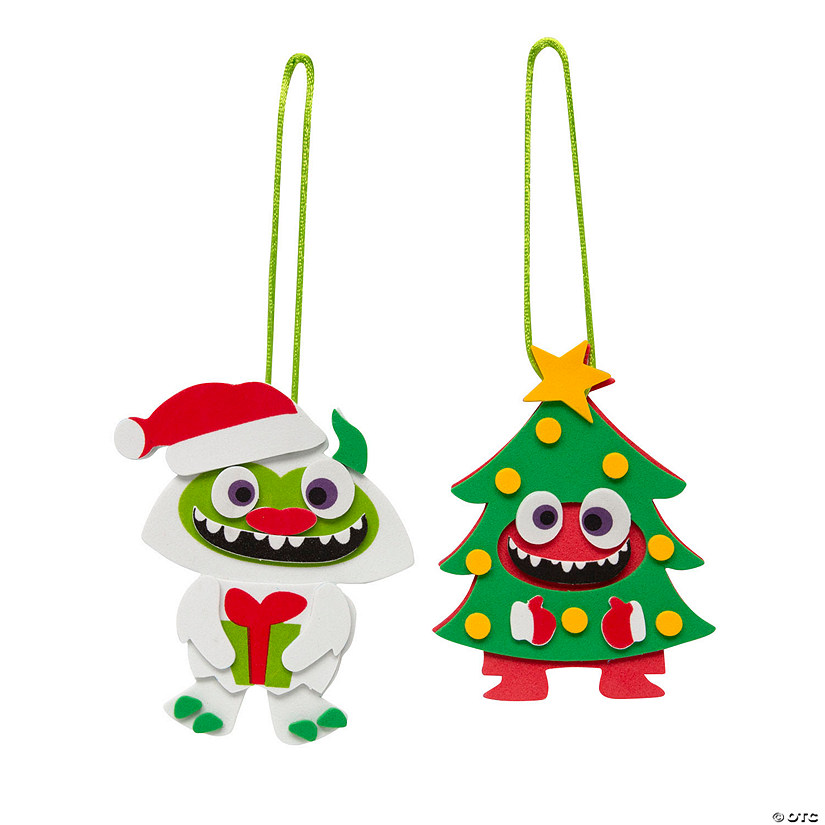 Christmas Merry Monster Ornament Craft Kit - Makes 12 Image
