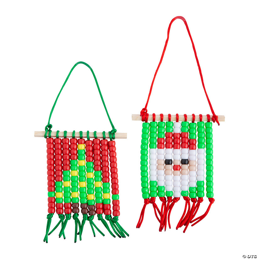Christmas Pony Bead Banner Craft Kit - Makes 6 Image