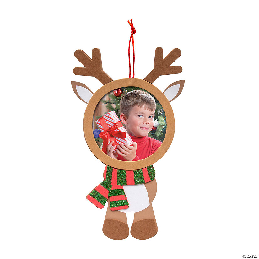Christmas Reindeer Photo Ornament Craft Kit - Makes 12 Image