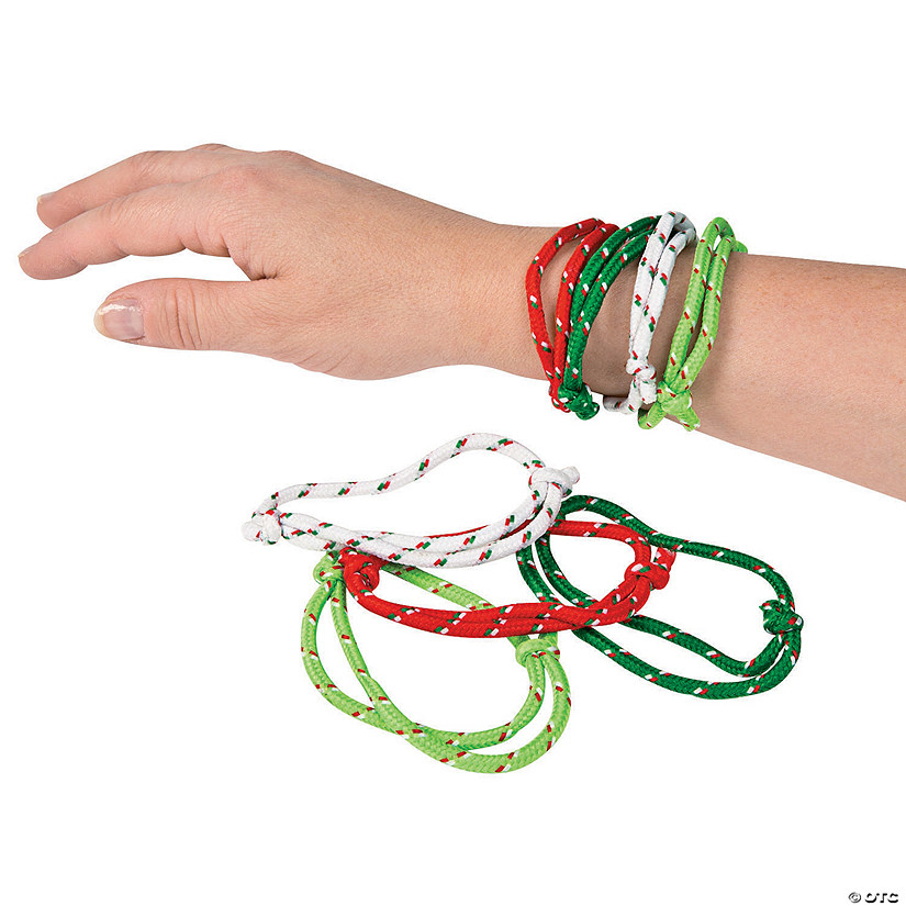 Christmas Rope Bracelets - 72 Pc. Image