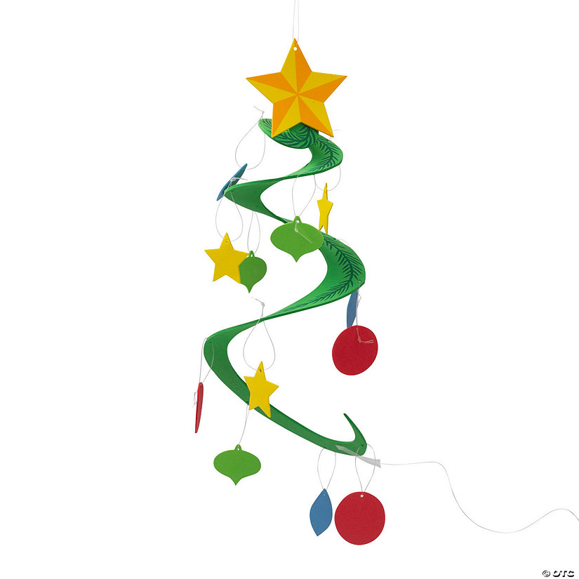 Christmas Tree Mobile with Ornaments Craft Kit - Makes 12 Image