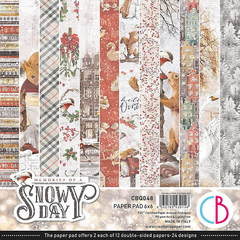 Ciao Bella Memories of a Snowy Day Paper Pad 6x6 24Pkg Image