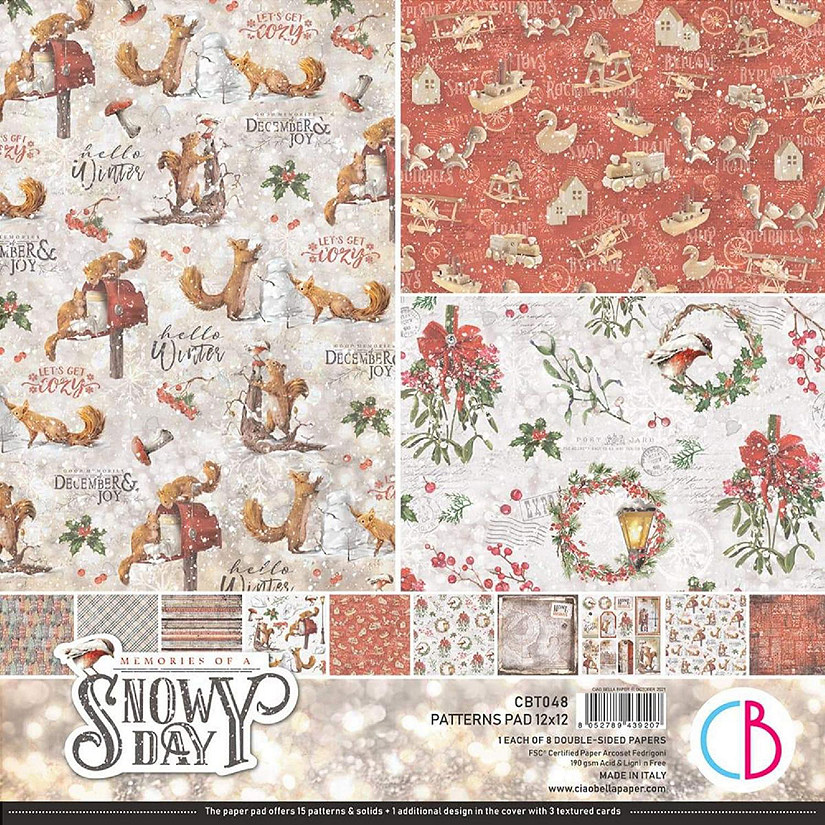 Ciao Bella Memories of a Snowy Day Patterns Pad 12x12 8Pkg Image