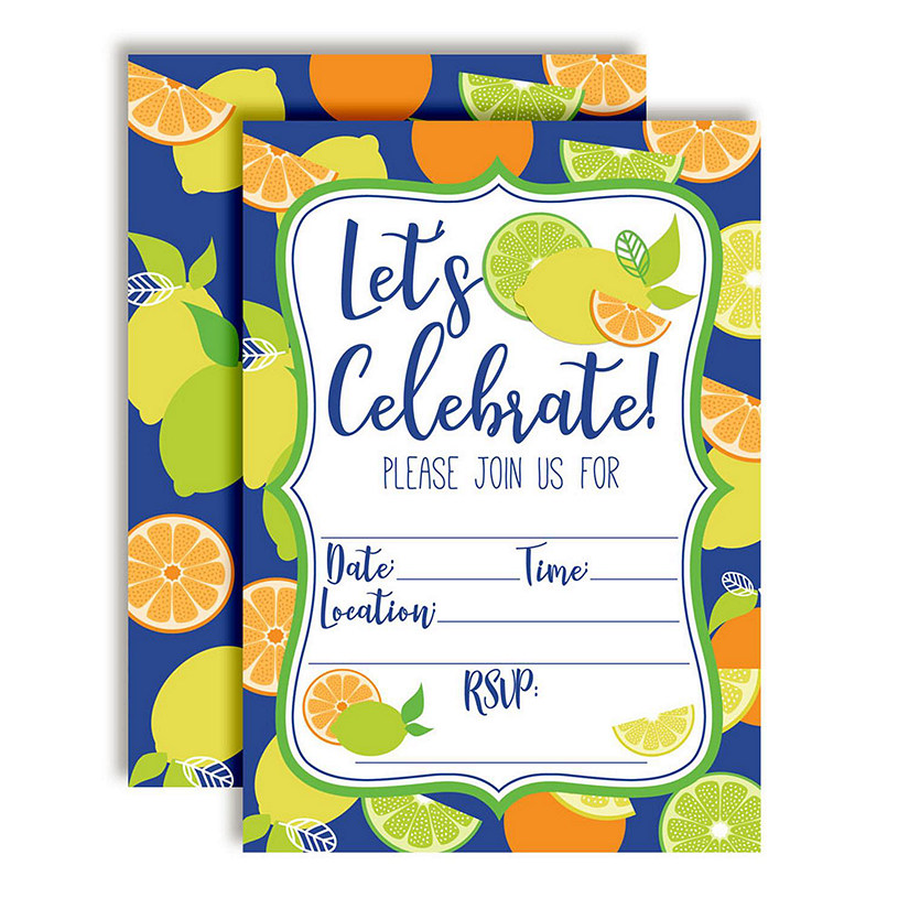 Citrus Birthday Party Invitations 40pc. by AmandaCreation Image