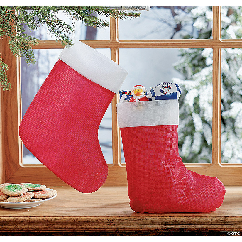 Classic Red Christmas Stockings - 12 Pc. Image