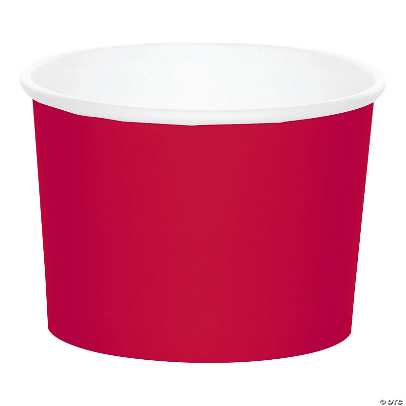 Classic Red Disposable Paper Snack Cups - 8 Ct. Image