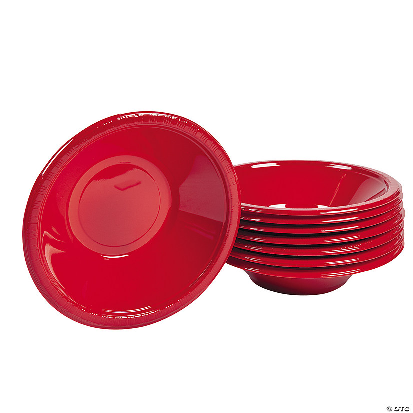 Classic Red Plastic Bowls - 20 Ct. Image