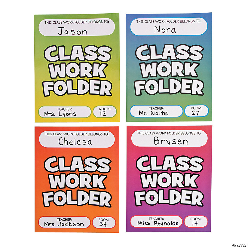 Classwork Pocket Folders - 12 Pc. Image
