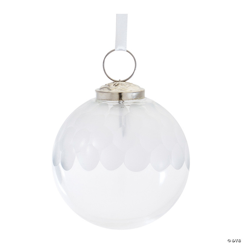 Clear Ball Ornament (Set Of 6) 3"D Glass Image