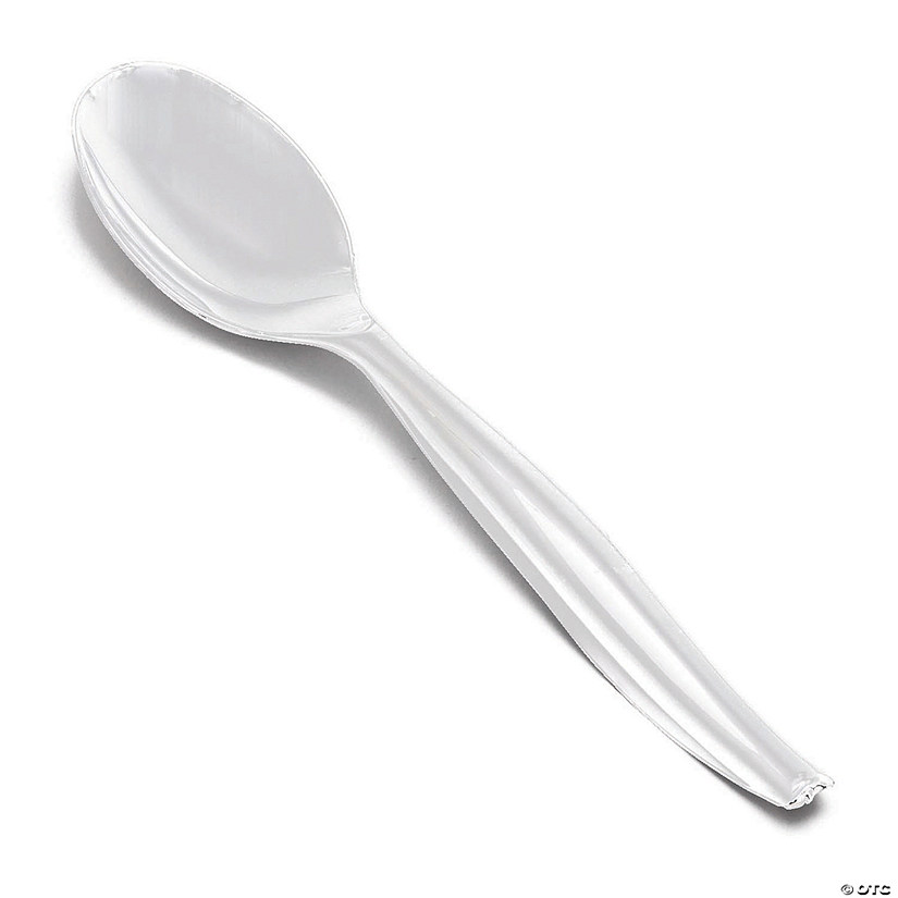 Clear Disposable Plastic Serving Spoons (110 Spoons) Image