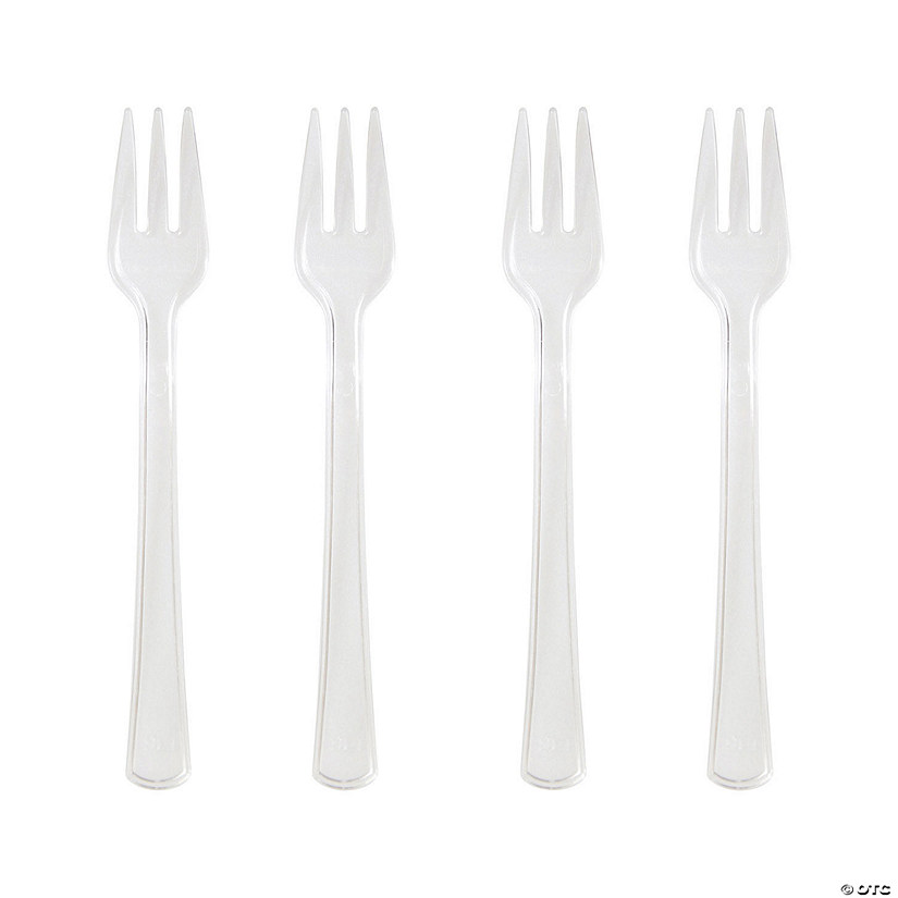 Clear Mini Appetizer Forks 96 Count Image