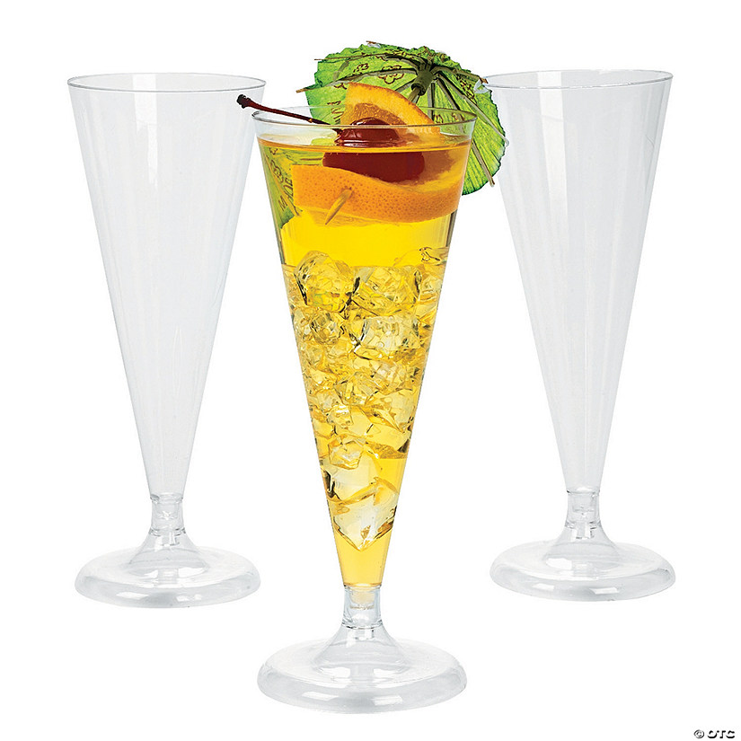 Clear Plastic Champagne Flutes - 25 Ct. Image