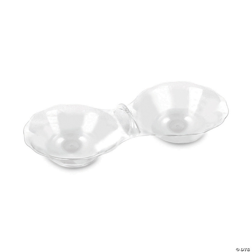 Clear Round 2-Hole Mini Plastic Candy Bowls (144 Bowls) Image