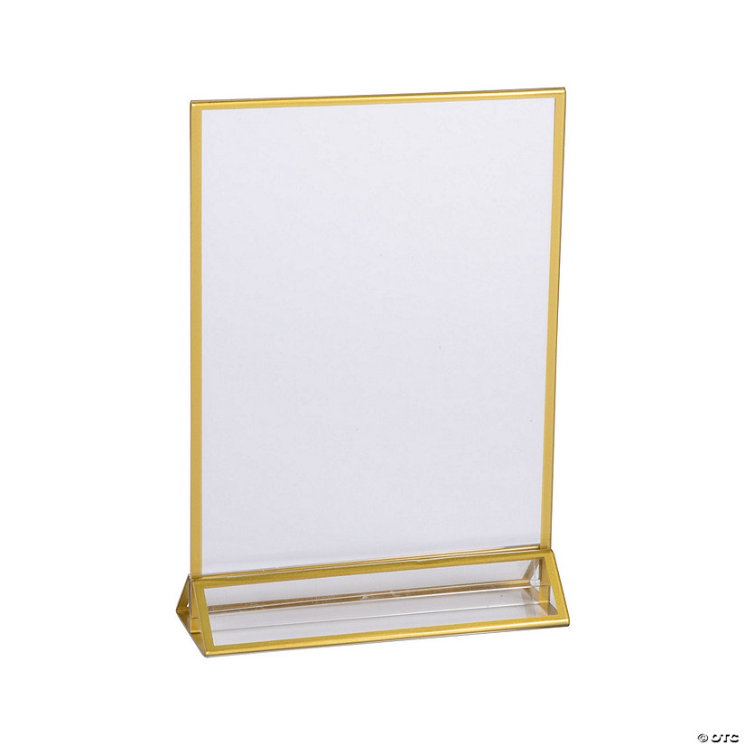 Clear Table Frame with Gold Trim Image