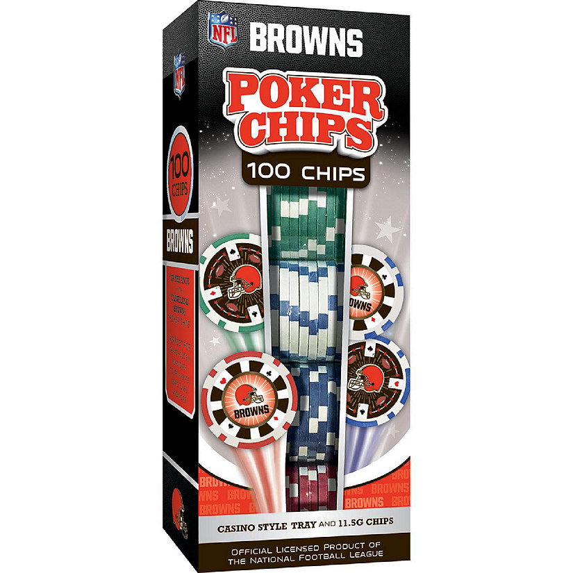 Cleveland Browns 100 Piece Poker Chips Image