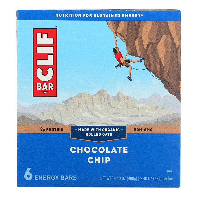 Clif Bar - Energy Bar - Chocolate Chip - Case of 9 - 6/2.4oz. Image