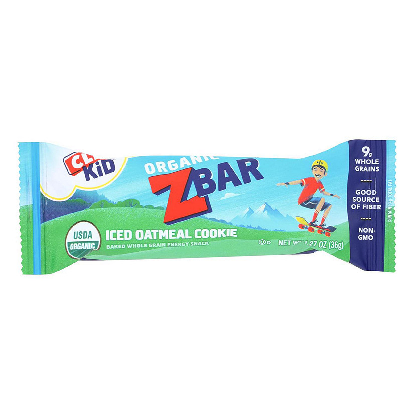 Clif Bar Organic Clif Kid Zbar - Iced Oatmeal Cookie - Case of 18 - 1.27 oz Bars Image