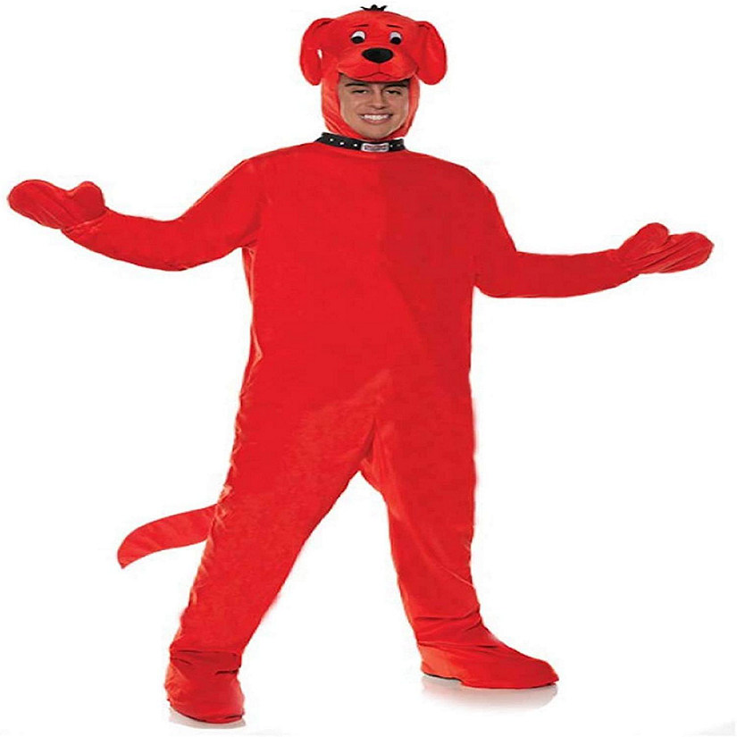 Clifford The Big Red Dog Adult Costume Jumpsuit  One Size Image