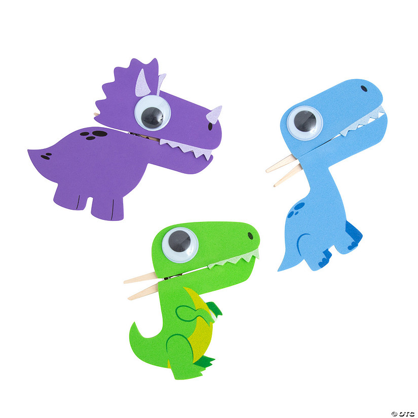Clothespin Dinosaur Characters Craft Kit - Makes 12 Image