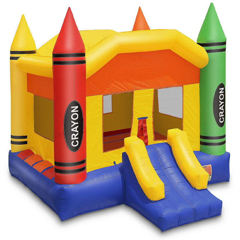 Cloud 9 17' x 13' Commercial Crayon Bounce House - 100% PVC Bouncer - Inflatable Only Image