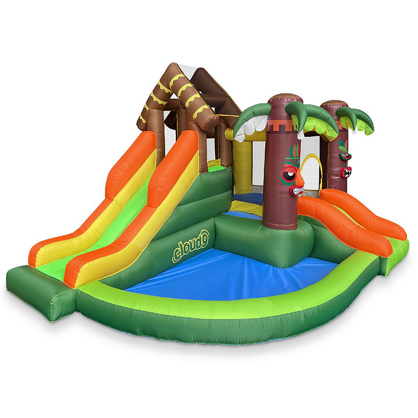 Cloud 9 Jungle Bounce House with Two Slides and Blower, Inflatable Bouncer for Kids Image