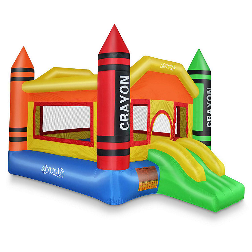 Cloud 9 Mini Crayon Bounce House Slide Jump Bouncer Inflatable Only Image