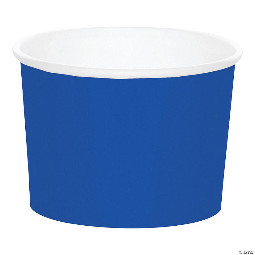 Cobalt Blue Disposable Paper Snack Cups - 8 Ct. Image