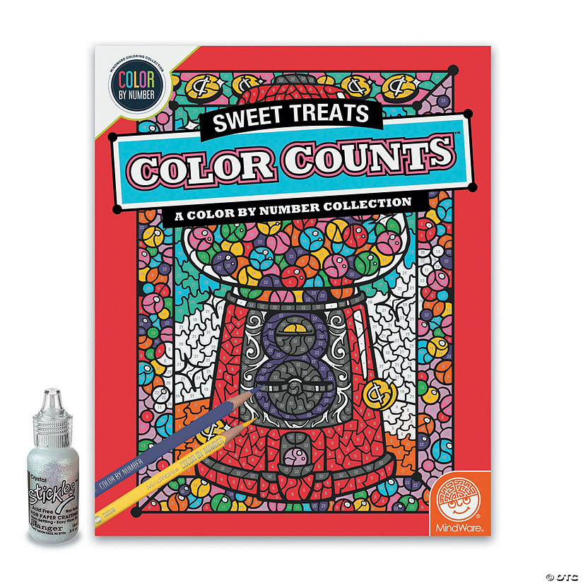 Color by Number Color Counts: Glitter Sweet Treats Image