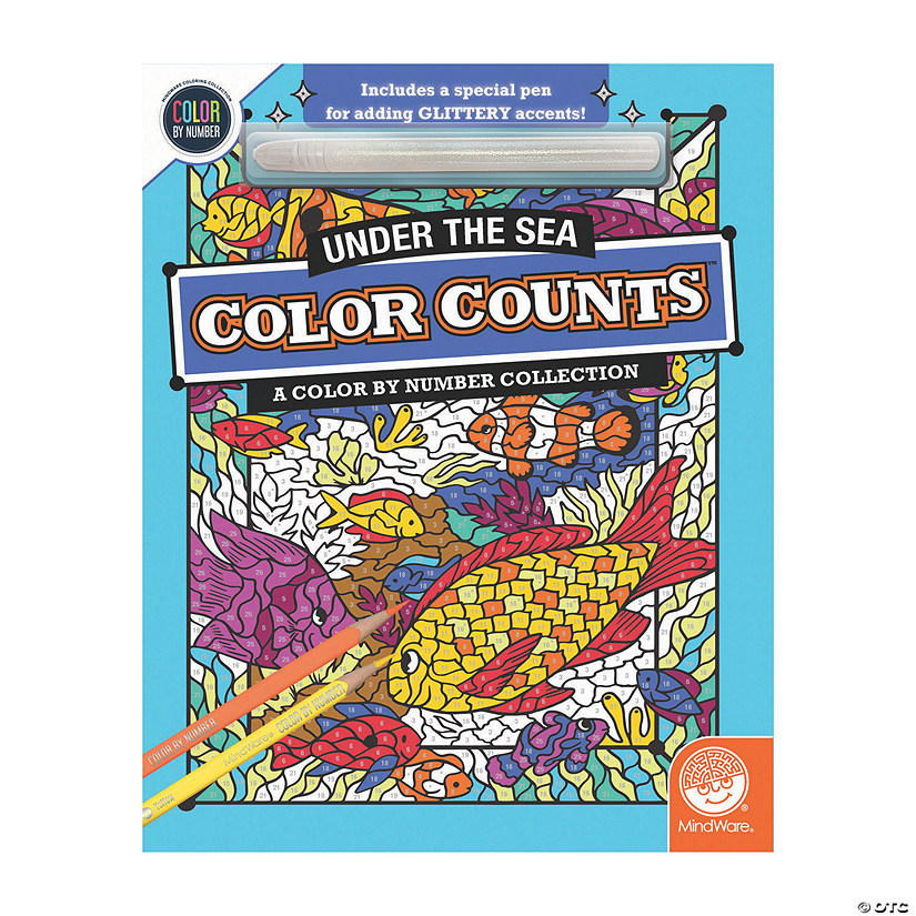 Color by Number Color Counts: Glitter Under The Sea Image
