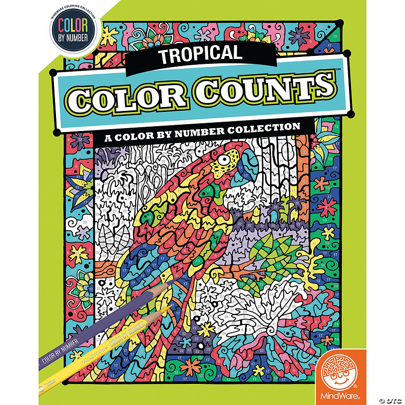 Color by Number Color Counts: Tropical Image