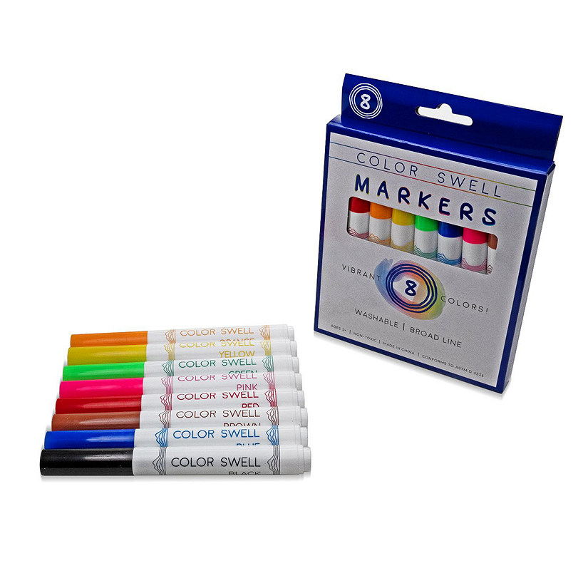 Color Swell Broad Line Markers, 4 Packs Image