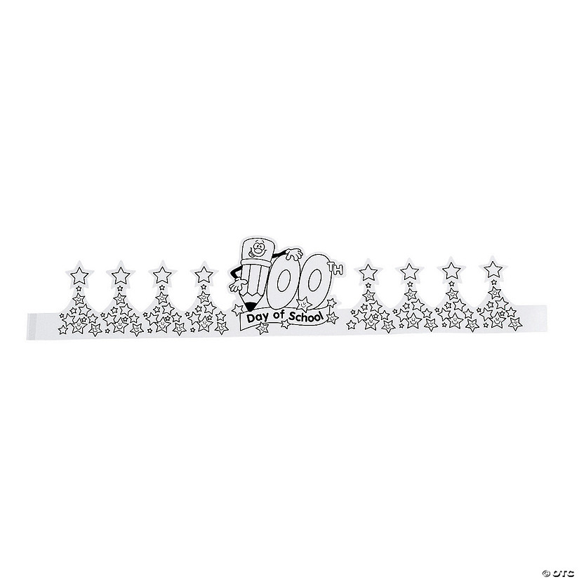 Color Your Own 100th Day of School Crowns - 12 Pc. Image