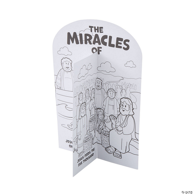 Color Your Own 3D Miracles of Jesus Scenes - 12 Pc. Image